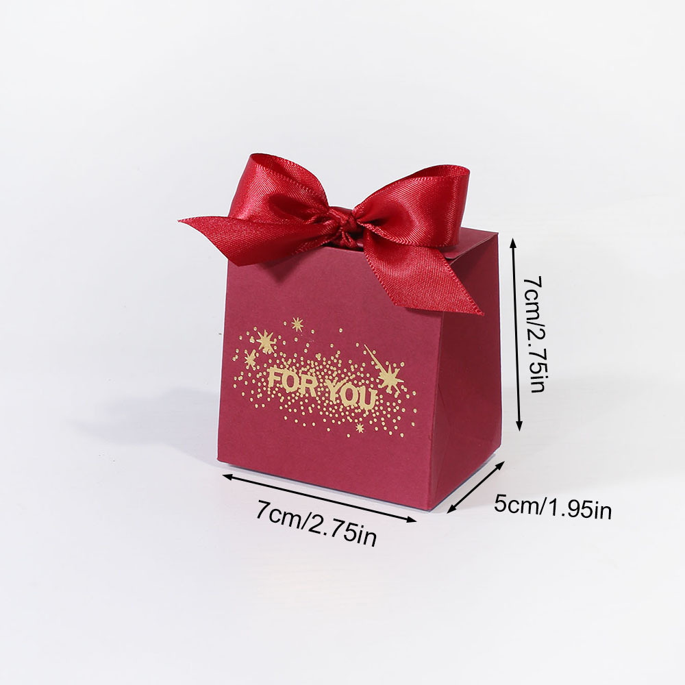 Elegant 5pcs Wedding Favors Gift Boxes with Satin Ribbon